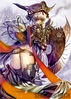 「戦国ヘルム」本文より、濃姫×夢路キリコ。