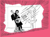 後藤友香の作品。後藤は、謎の集団“正義隊”の活動を描いたマンガ「正義隊」をアックスにて連載中。