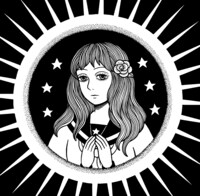 少女向けホラー雑誌、書籍の挿絵などで活動中、星園すみれ子の作品。