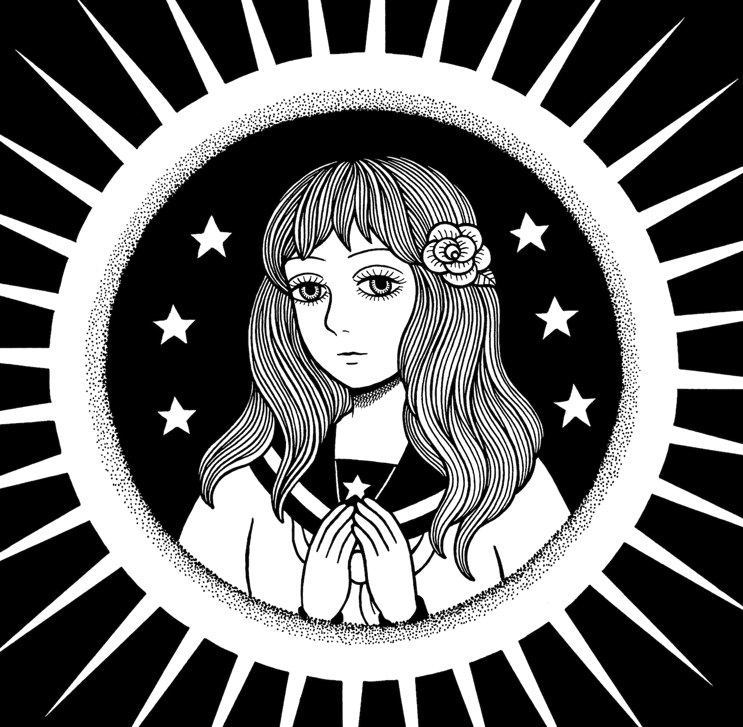 少女向けホラー雑誌、書籍の挿絵などで活動中、星園すみれ子の作品。