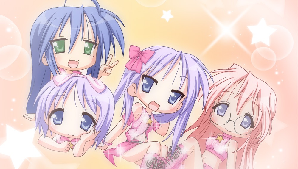 「らき☆すた NET IDOL MEISTER」イメージイラスト。(C)美水かがみ／角川書店