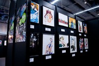 ウルトラジャンプ創刊10周年を記念したイベント「ウルジャンまつり in　アキバ2009」原画展会場の様子。