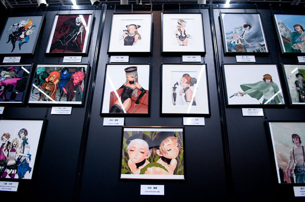 ウルトラジャンプ創刊10周年を記念したイベント「ウルジャンまつり in　アキバ2009」原画展会場の様子。