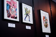 ウルトラジャンプ創刊10周年を記念したイベント「ウルジャンまつり in アキバ2009」原画展会場、荒木飛呂彦の特設コーナー。