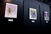 ウルトラジャンプ創刊10周年を記念したイベント「ウルジャンまつり in アキバ2009」原画展会場、荒木飛呂彦の特設コーナー。