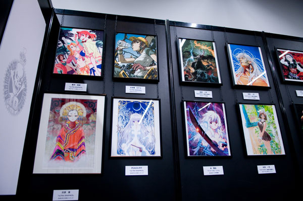ウルトラジャンプ創刊10周年を記念したイベント「ウルジャンまつり in　アキバ2009」原画展会場の様子。