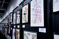 ウルトラジャンプ創刊10周年を記念したイベント「ウルジャンまつり in　アキバ2009」原画展会場の様子。