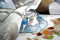 「乱と灰色の世界」カラーイラストの制作現場。