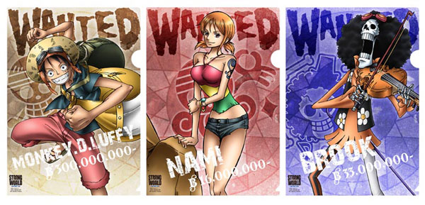 K賞は1セット3枚の「クリアファイルセット」が全3種類。(C)尾田栄一郎／集英社・フジテレビ・東映アニメーション　(C)「2009 ワンピース」製作委員会