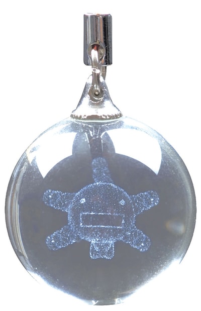 「もやしもん かもされ水晶ストラップ」最新テクノロジーで球体の中に立体的に閉じ込められたオリゼー。(C)石川雅之／講談社