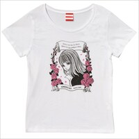 おろちTEE（バラ柄・ホワイト）。