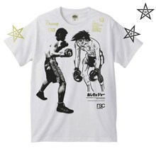 「『あしたのジョー』×長谷川穂積」Ｔシャツ。※画像はデザイン段階のため仕様・色など実際の商品とは異なる場合があります。(C)高森朝雄・ちばてつや／講談社 (C)ｒｓｃ　(C)真正ボクシングジム