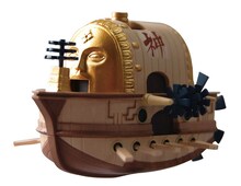 「アニキャラヒーローズ ワンピースVol.3 空島編」のマクシム上・中・下3パーツを集めた完成図。(C)尾田栄一郎／集英社・フジテレビ・東映アニメーション