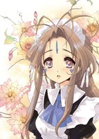 いとうのいぢが描いたベルダンディー。そのほか誌面には、ウルドやスクルド、森里螢一も登場しているぞ。