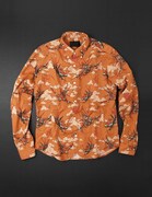 Aerosmith Narancia Ghirga B.D Shirts［orange］。シャツは、丈夫で光沢と吸湿性があるリネン混コットンを使用した、春夏に最適なアイテム。ちなみにイタリアの古語で「Narancia」は「オレンジ」を意味するそう。