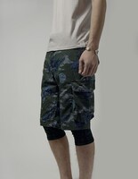 Aerosmith Narancia Ghirga Half Pants + 3/4 Leggings［black］。