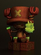 ダブルチャンスキャンペーンで当たるゴールドver.の「ジオラマフィギュア」は暗闇で光る蓄光塗料が使われている。(C)尾田栄一郎／集英社・フジテレビ・東映アニメーション