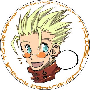 特典の特製イラストカンバッジ。(C)内藤泰弘／少年画報社・トライガン製作委員会