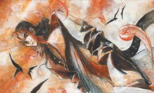 加倉井ミサイル作画による「彷徨の雲 北斗の拳 ジュウザ外伝」カット。