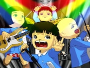 家ステージ、公園ステージのそれぞれ5つの演出が連続すると、小役が必ず入賞するアシストタイムに突入。まことちゃんたちがバンドを結成する。(C)楳図かずお／小学館