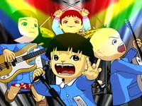 家ステージ、公園ステージのそれぞれ5つの演出が連続すると、小役が必ず入賞するアシストタイムに突入。まことちゃんたちがバンドを結成する。(C)楳図かずお／小学館