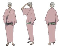 アニメ版「さらい屋五葉」の弥一ビジュアル。インタビューにてオノは「弥一の着物はもうこの色（薄紅色）以外ない」と熱弁。(C)2010 オノ・ナツメ／小学館・さらい屋五葉製作委員会