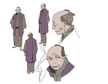 「さらい屋五葉」より、初公開されたご隠居の設定画。「(C)2010 オノ・ナツメ／小学館・さらい屋五葉製作委員会