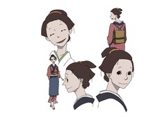 「さらい屋五葉」より、初公開されたお絹の設定画。「(C)2010 オノ・ナツメ／小学館・さらい屋五葉製作委員会