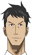 後藤のキャラクター設定画、顔アップ。(C)ツジトモ・綱本将也・講談社/NHK・総合ビジョン