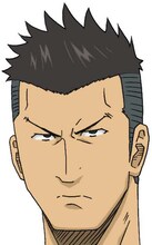 村越のキャラクター設定画、顔アップ。（C）ツジトモ・綱本将也・講談社／NHK・総合ビジョン