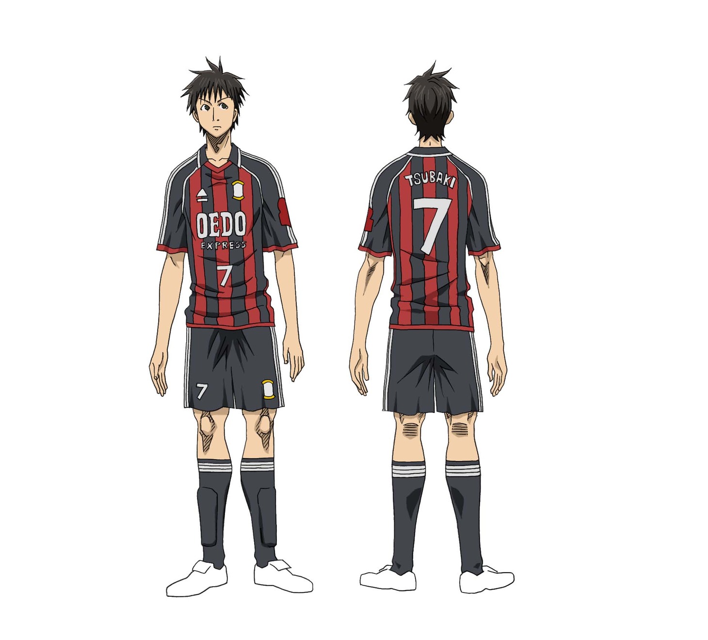 椿のキャラクター設定画、全身。（C）ツジトモ・綱本将也・講談社／NHK・総合ビジョン