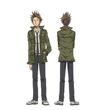 達海のキャラクター設定画、全身。（C）ツジトモ・綱本将也・講談社／NHK・総合ビジョン