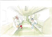 「東京無印女子物語」カバーイラスト。イラストのテーマは、「楽しかった遊びの後、始発で帰るときにふとした淋しさを感じている女の子」とのこと。