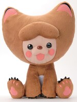 抽選でプレゼントされる「どうぶつの国」モノコのぬいぐるみ。