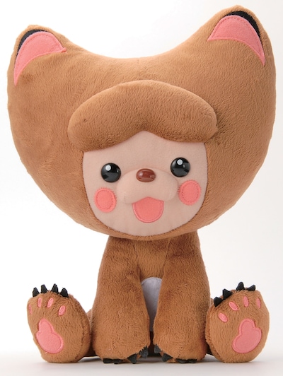 抽選でプレゼントされる「どうぶつの国」モノコのぬいぐるみ。