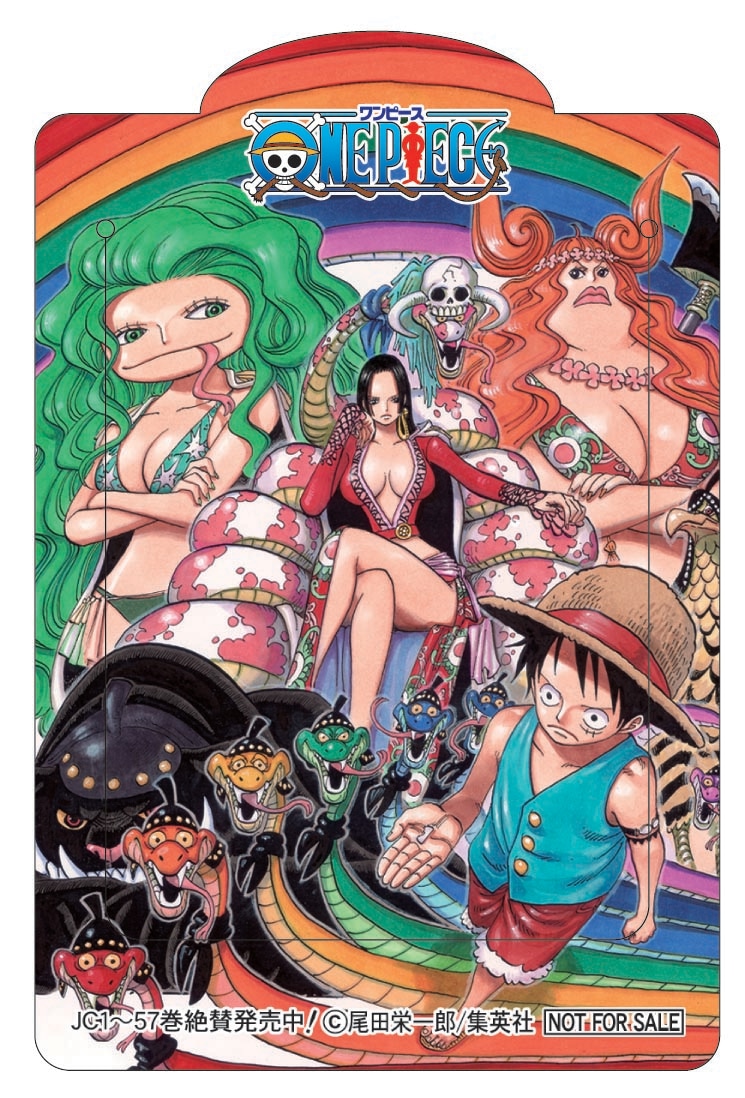 尾田栄一郎「ONE PIECE」のクリアブックマーカー。