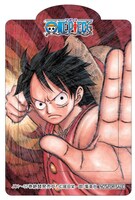 尾田栄一郎「ONE PIECE」のクリアブックマーカー。