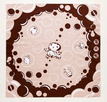 風呂敷を広げると、なんと100cm×100cmのビッグサイズ。（c）東村アキコ／講談社