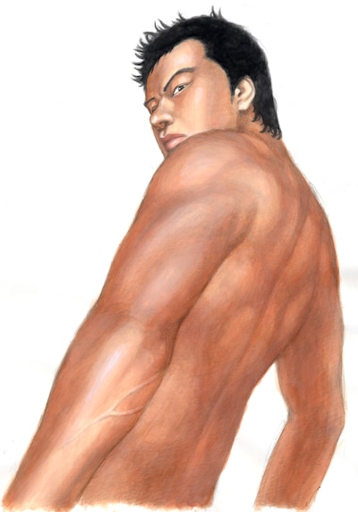 和久井健の新連載「Abaddon」カット。