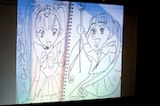 お題「セーラームーン」。左が浦沢画、右が西原画。