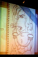 西原による「オスカル」。馬に跨がっているはずが、「なにそのチンポみたいの」と囃される始末。