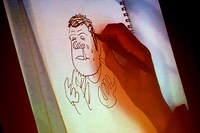 お題を無視して江口が描きはじめた、あまりに完璧な「マンモス西」。