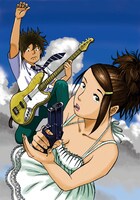 稲見独楽の新連載「弾丸ティアドロップ」カット。