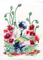 びっけ「赤の世界」カット。