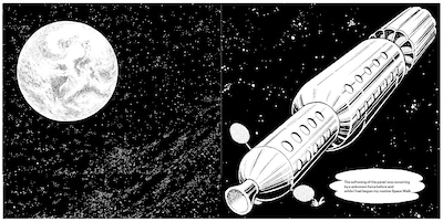 Jeff Mills「The Occurrence」のライナーノーツの一部。手塚治虫「火の鳥 望郷編」より。（c）Tezuka Productions