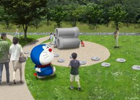 屋上広場では、緑の中で風を感じながらキャラクターと触れ合える。※現時点でのイメージ