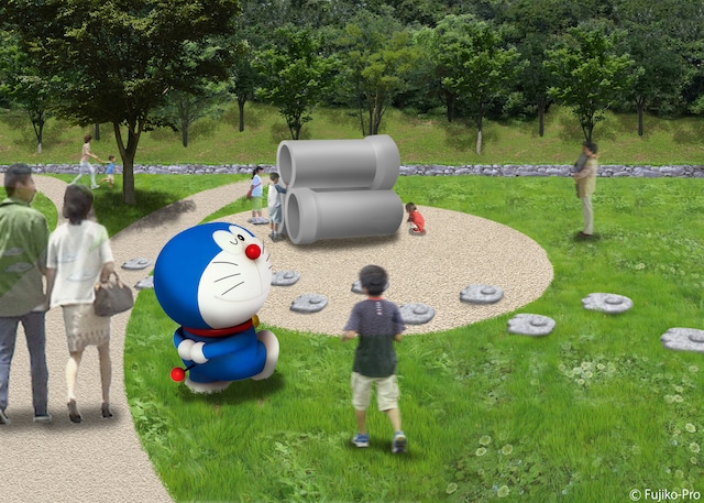 屋上広場では、緑の中で風を感じながらキャラクターと触れ合える。※現時点でのイメージ