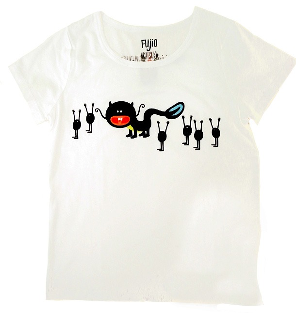 Genevieve GaucklerのデザインしたウナギイヌTシャツ。(C)Fujio Pro / Genevieve Gauckler × Ciaopanic