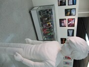 石ノ森章太郎ふるさと記念館に設置されている「サイボーグ009」ジョーの彫像がそのまま会場に。