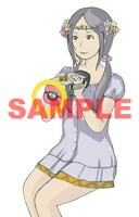 つばな「第七女子会彷徨」1巻購入特典のポストカード。同作のフェア用単行本オビには石黒正数が推薦コメントを寄せている。